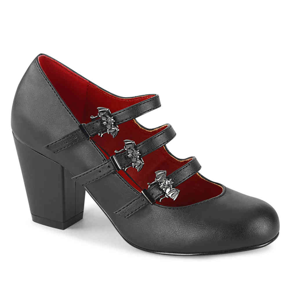 DemoniaCult - VIVIKA-38 Talons hauts - Chauve souris - Noir